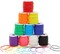50 Yards Each Lanyard String, Gimp String in 10 Assorted Colors for Bracelets, Anklets, Necklaces, Boondoggle Keychains, Plastic Lacing Cord for Arts and Crafts (10 Spools) Rainbow